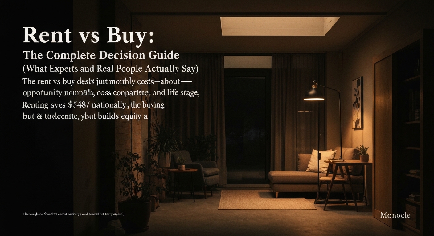 Rent vs Buy: The Complete Decision Guide (What Experts and Real People Actually Say)
